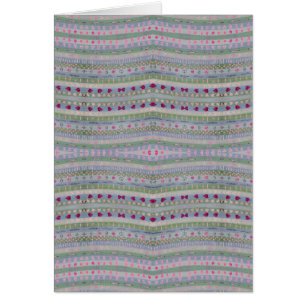 Pink and Green Pretty Hearts Motif