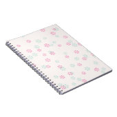 Pink And Green Snowflake Spiral Photo Notebook Notitieboek (Rechterzijde)
