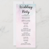 Pink and Green Stars Programme de mariage céleste (Dos)