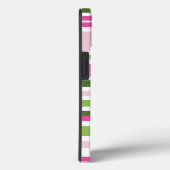 Pink and Green Stripe Tough Case-Mate iPhone Case (Achterkant / Rechts)