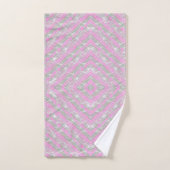 Pink and grey plaid pattern  throw pillow (Serviette à main)
