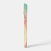 Pink and Mint Green Abstract Pattern Phone Case (Côté gauche)