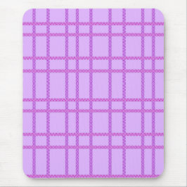 Pink and purple flower checkered pattern muismat