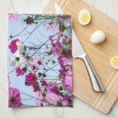 Pink and Purple Flower Meadow Photo Theedoek (Quarter Fold)