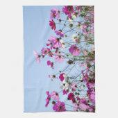 Pink and Purple Flower Meadow Photo Theedoek (Verticaal)