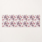 Pink And Purple Flowers Floral Pattern Yogamat (Voorkant (horizontaal))