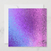 Pink and Purple Foil Look Quinceanera Invitation (Dos)