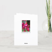Pink and Purple Fuchsia Folded Greeting Card Bedankkaart (Achterkant)