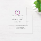 Pink and Purple Monogram Modern Package Insert (Bureau)