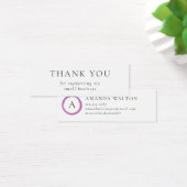 Pink and Purple Monogram Modern Package Insert (Bureau)