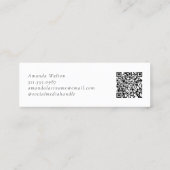 Pink and Purple Monogram QR Code Modern Klantenkaartje (Achterkant)