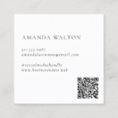 Pink and Purple Monogram QR Code Modern Kortingskaartje (Achterkant)