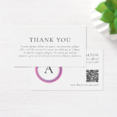 Pink and Purple Monogram QR Code Package Insert (Bureau)