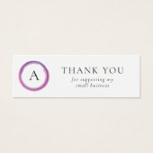 Pink and Purple Monogram QR Code Package Insert (Devant)