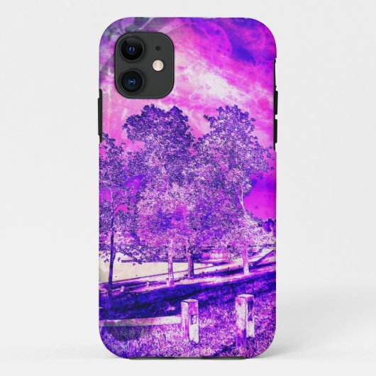 Pink And Purple Rural Scène iPhone 5 Coque (Dos)