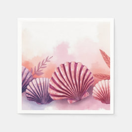 Pink And Purple Seashells  Servet