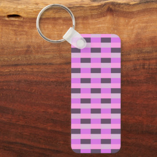 Pink and Purple Shades Color Blocks Sleutelhanger