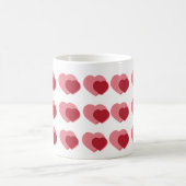 Pink and Red Double Hearts Coffee Mug (Centre)