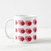 Pink and Red Double Hearts Coffee Mug (Gauche)
