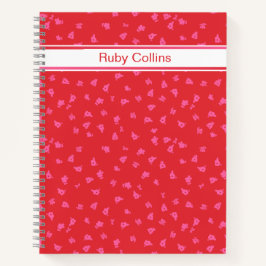 Pink and Red Floral Spiral Notebook Notitieboek