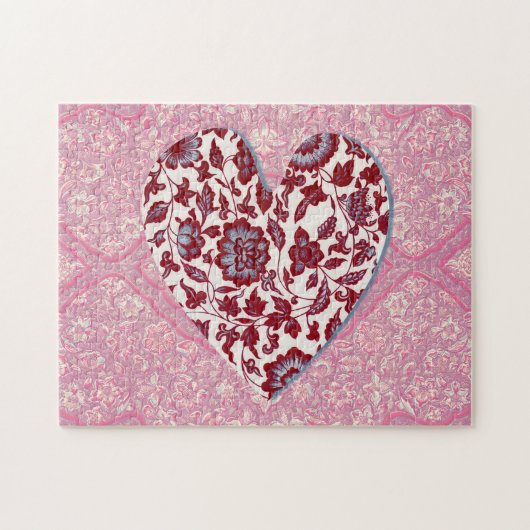 Pink and Red Heart Love or Valentine Puzzle (Horizontal)