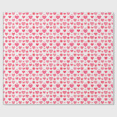 Pink and Red Hearts Valentine Cadeaupapier (Vlak)