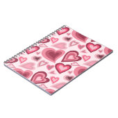 Pink and Red Layered Heart Pattern Notitieboek (Linkerzijde)