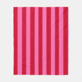 Pink and Red Peppermint Stripes Fleece Deken (Voorkant)