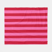 Pink and Red Peppermint Stripes Fleece Deken (Voorkant (Horizontaal))