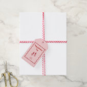 Pink and Red Retro Galentines Day Cadeaulabel (Met Touw)