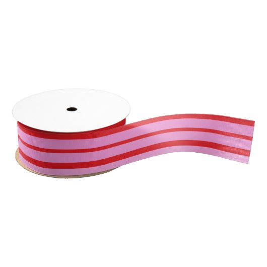 Pink and Red Stripes Grosgrain Lint (Spoel)