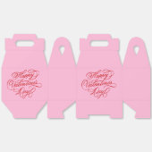 Pink and Red Valentines Day Calligraphy Bedankdoosjes (Ongevouwen)