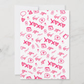 Pink and White Bonne Valentine Day Carte de vacanc (Dos)