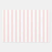 Pink and White Cabana Stripes Palm Beach Inpakpapier Vel (Voorkant 2)