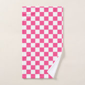 Pink and White Checkered Print (Serviette à main)