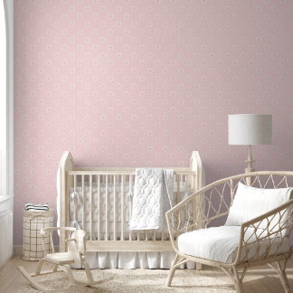 Pink and white flower collage wallpaper wall behang