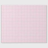 Pink and White Gingham Cadeaupapier (Vlak)
