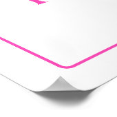 Pink and White Palm Palmetto Tree Monogram Poster (Hoek)