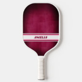 Pink and White Personalized Pickleball Paddle (Voorkant)