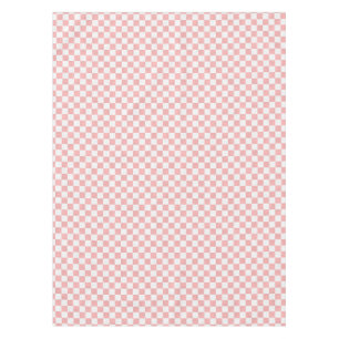 Pink and White Retro Checkers 50s Party Tafelkleed