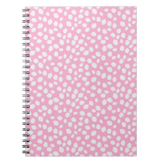 Pink and white spotty pattern notebook notitieboek
