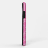 Pink and White Striped Damask iPhone 5 Coque (Dos/Droite)