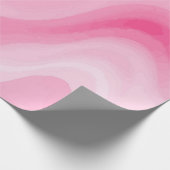 Pink and White Watercolor Swirl Pattern Cadeaupapier (Hoek)