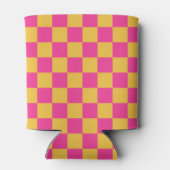 Pink and Yellow Checkerboard Blikjeskoeler (Achterkant)