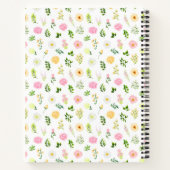 Pink and Yellow Floral Baby Birth Stats Notitieboek (Achterkant)