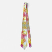 Pink and Yellow Flow H Pattern Stropdas (Voorkant)