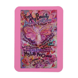 Pink Angel Cancer Poem Art Magnets Magneet