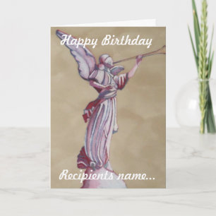 Pink Angel - persoonlijke Happy Birthday-kaart Kaart