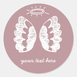 Pink Angel Ronde Sticker