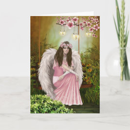 Pink Angel Sympathy Card Kaart